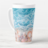 Persoonlijke Beach Latte Mok - Goedemorgen (Linkerhoek)