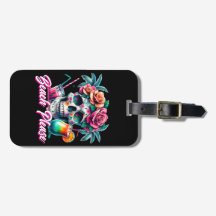 Persoonlijke Beach Please Schedel Bagage Label