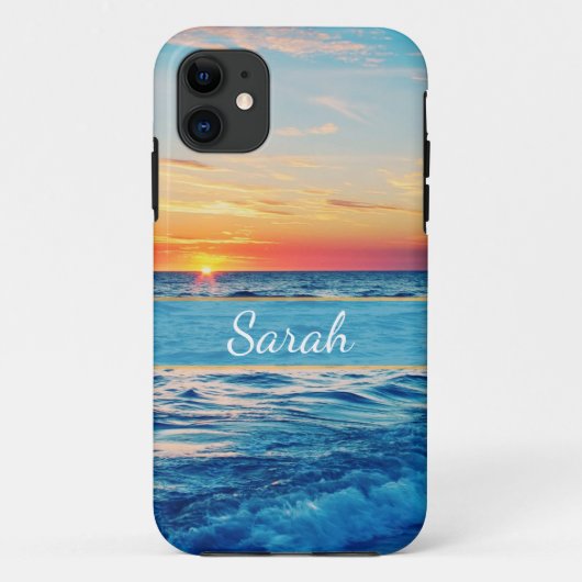 Persoonlijke Beach Sunset Sunrise Case-Mate iPhone Case (Achterkant)