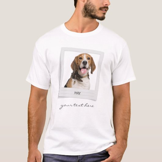 Persoonlijke Beagle Birthday Foto Lijst T-shirt (Voorkant)