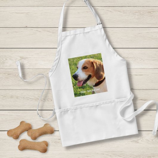 Persoonlijke Beagle Dog Foto en Dog Naam Standaard Schort