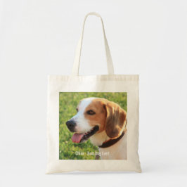 Persoonlijke Beagle Dog Foto en Dog Naam Tote Bag