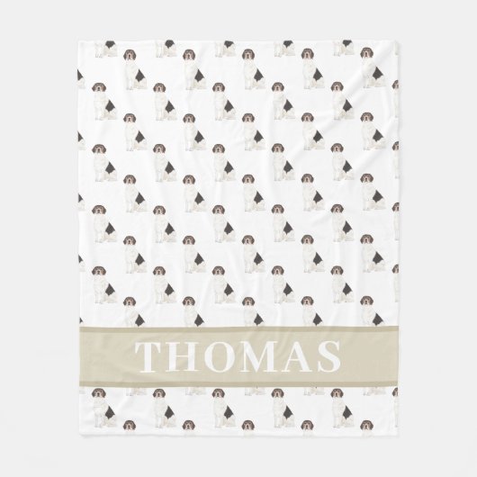 Persoonlijke Beagle Fleece Deken (Voorkant)