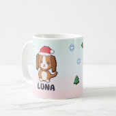 Persoonlijke Beagle Kerstmug Koffiemok (Voorkant links)