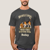 Persoonlijke Beagle-logica T-shirt (Voorkant)