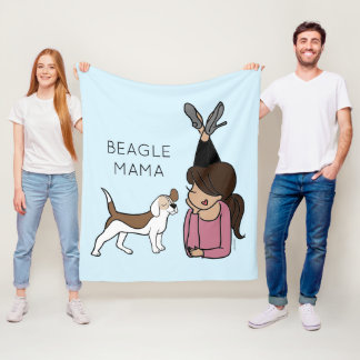 Persoonlijke beagle Mama Fleece Blanket Deken