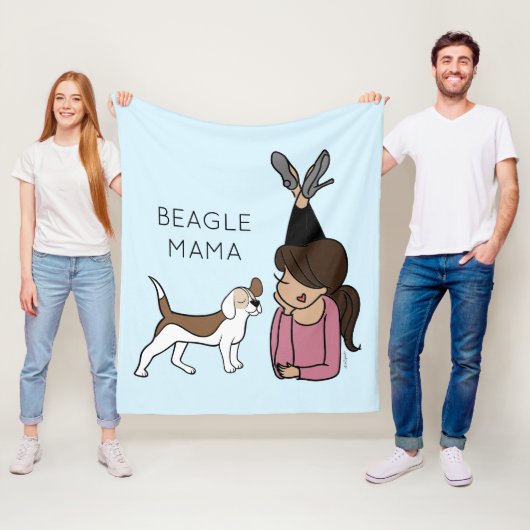 Persoonlijke beagle Mama Fleece Blanket Deken (In situ)