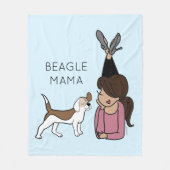 Persoonlijke beagle Mama Fleece Blanket Deken (Voorkant)
