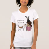 Persoonlijke beagle Mama T-Shirt (Voorkant)