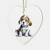 Persoonlijke Beagle Puppy Keramisch Ornament (Links)