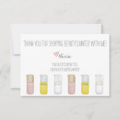 Persoonlijke Beautyteller Met de hand getekende Ha Bedankkaart (Voorkant)