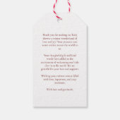 Persoonlijke Bedank Baby Shower retro zon Favor Cadeaulabel (Achterkant)