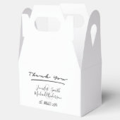 Persoonlijke bedankdoosjes met naam en datum (Geopend)