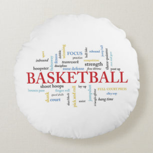 Persoonlijke bedankje voor basketbalcoach in woord rond kussen
