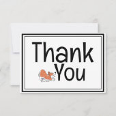 Persoonlijke bedankkaart met Corgi dubbelzijdig (Voorkant)