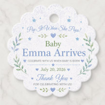 Persoonlijke bedankkaartjes voor babyfeestjes