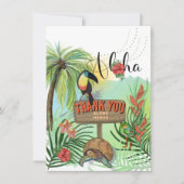 Persoonlijke BEDANKT ALOHA HAWAIÏ kaart (Voorkant)