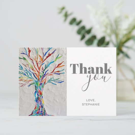 Persoonlijke bedankt kaart (Staand voorkant)