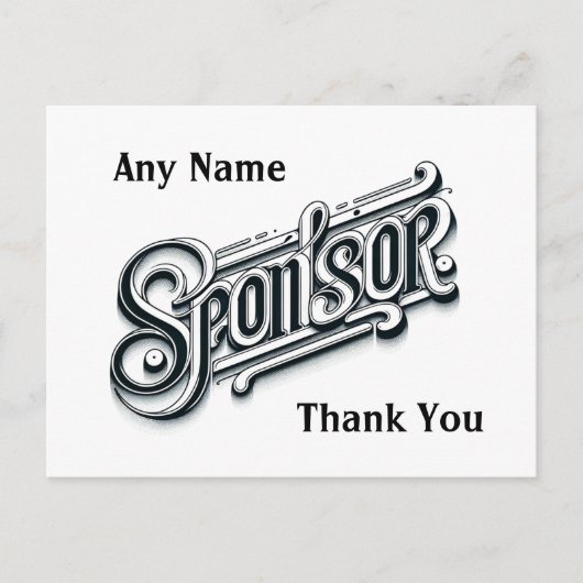 Persoonlijke Bedankt Sponsor NA AA 12 stappen Briefkaart (Voorkant)