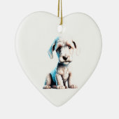 Persoonlijke Bedlington Terrier Puppy Keramisch Ornament (Rechts)