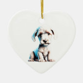 Persoonlijke Bedlington Terrier Puppy Keramisch Ornament (Voorkant)