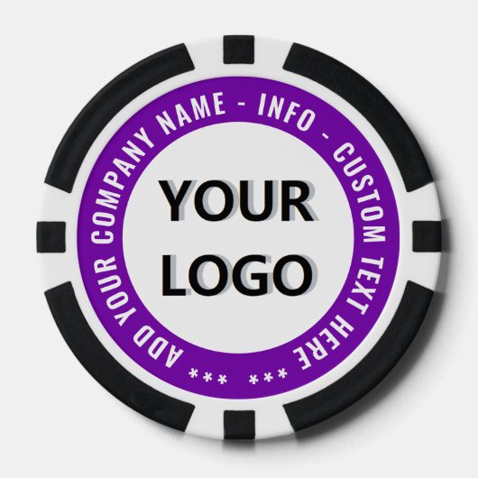 Persoonlijke bedrijf logo tekst merk poker chips (Voorkant)