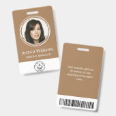 Persoonlijke bedrijfs ID Bruin Badge (Front & Back)