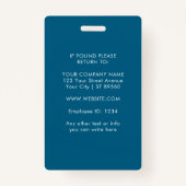 Persoonlijke bedrijfs-Logo-medewerker Foto-ID Badge (Achterkant)