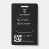 persoonlijke bedrijfsfoto | Aangepaste werknemer Badge (Achterkant)