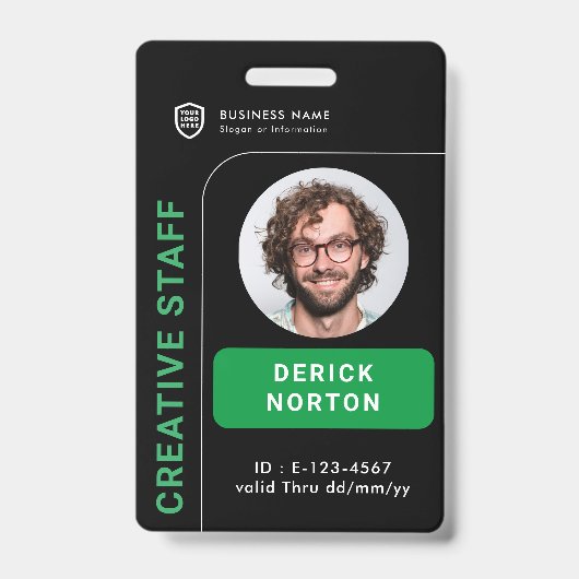 persoonlijke bedrijfsfoto | Aangepaste werknemer Badge (Voorzijde)