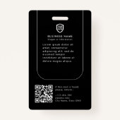 persoonlijke bedrijfsfoto | Aangepaste werknemer Badge (Achterkant)