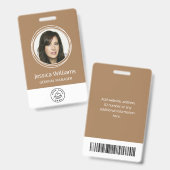 Persoonlijke Bedrijfsidentificatiekaart voor Werkn Badge (Voor- en achterkant)