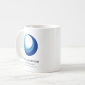 Persoonlijke bedrijfslogo koffiemok (Voorkant links)
