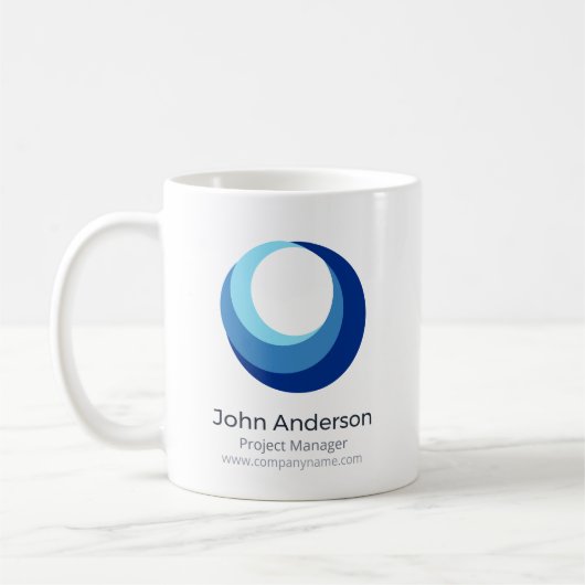 Persoonlijke bedrijfslogo koffiemok (Links)