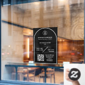 Persoonlijke bedrijfslogo winkel openingstijden de raamsticker (Cafe Raam)