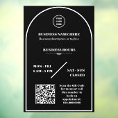 Persoonlijke bedrijfslogo winkel openingstijden de raamsticker (Vel 3)