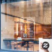 Persoonlijke bedrijfslogo winkel openingstijden de raamsticker (Cafe Raam)