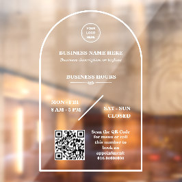 Persoonlijke bedrijfslogo winkel openingstijden de raamsticker