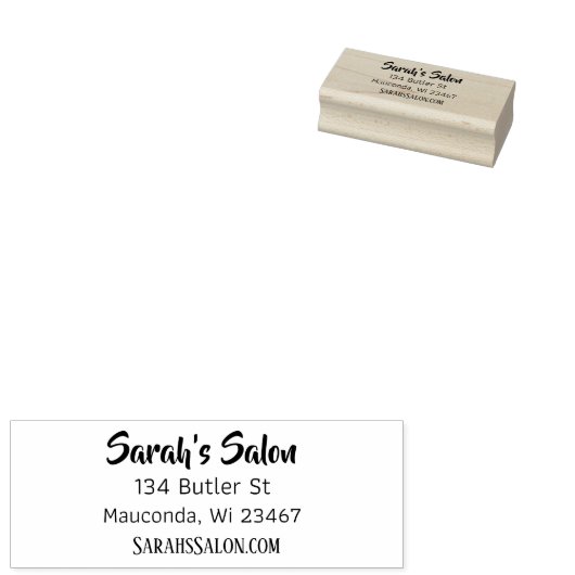 Persoonlijke bedrijfsnaam, adres en e-mail rubberstempel (Gestempeld)