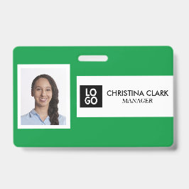 Persoonlijke bedrijfsnaam bedrijfsnaam Foto Logo Badge