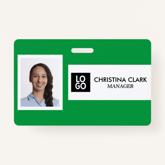 Persoonlijke bedrijfsnaam bedrijfsnaam Foto Logo Badge (Voorkant)