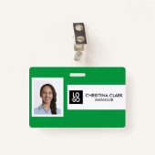 Persoonlijke bedrijfsnaam bedrijfsnaam Foto Logo Badge (Voorkant met clip)