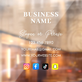 Persoonlijke bedrijfsraamsticker - Uw bedrijf Raamsticker