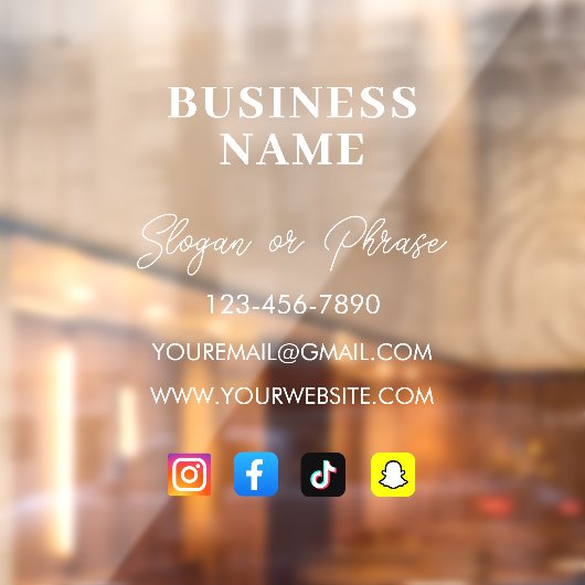 Persoonlijke bedrijfsraamsticker - Uw bedrijf Raamsticker (Vel 2)