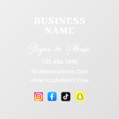 Persoonlijke bedrijfsraamsticker - Uw bedrijf Raamsticker (Vel)