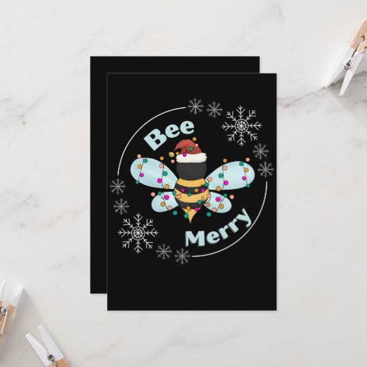 Persoonlijke Bee Merry Kaart (Voorkant / Achterkant in situ)