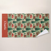 Persoonlijke Beer Kamperen Kinderen Badhanddoek (Badhanddoek)