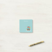 Persoonlijke beer met boek post-it® notes (Op bureau)