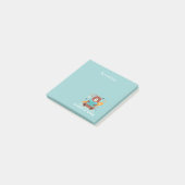 Persoonlijke beer met boek post-it® notes (Schuin)