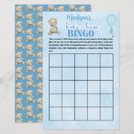 Persoonlijke Beer voor Jongens Bingo Baby Shower S